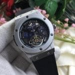HUBOLER GREY Huboler Gent’s Collection New Model Brass Case Rubber Strap Master Lock with Date Function