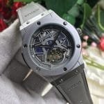 HUBOLER GREY Huboler Gent’s Collection New Model Brass Case Rubber Strap Master Lock with Date Function