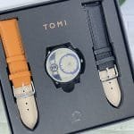 TOMI Face Gear Model – Dual Strap Watch with Side Down Second Working, Attractive Look, 2 Models, and Multiple Colours