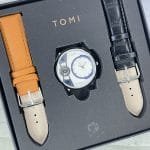TOMI Face Gear Model – Dual Strap Watch with Side Down Second Working, Attractive Look, 2 Models, and Multiple Colours