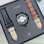 TOMI Face Gear Model – Dual Strap Watch with Side Down Second Working, Attractive Look, 2 Models, and Multiple Colours