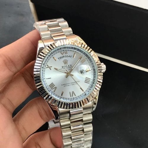 Rolex Men's Luxury Watch - Roman Numeral Model, Elegant Timepiece for Men
