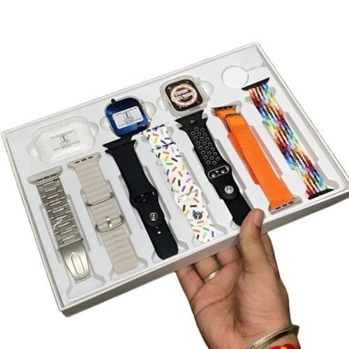 i20 Ultra MAX Smartwatch with AirPods Pro & 7 Decorated Straps
