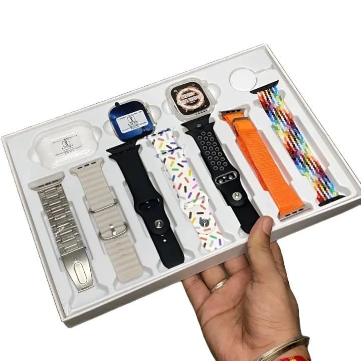 i20 Ultra MAX Smartwatch with AirPods Pro & 7 Decorated Straps