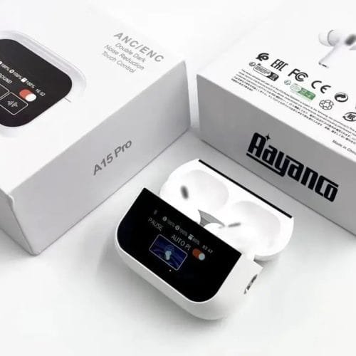 A15 Pro Wireless Earbuds with LCD & Noise Cancellation